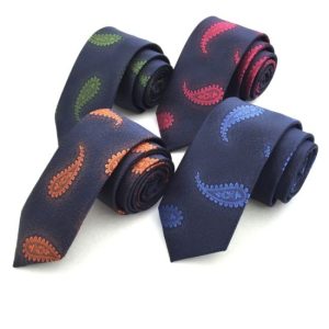 China Wholesale Nice Paisley Design Woven Microfiber Necktie